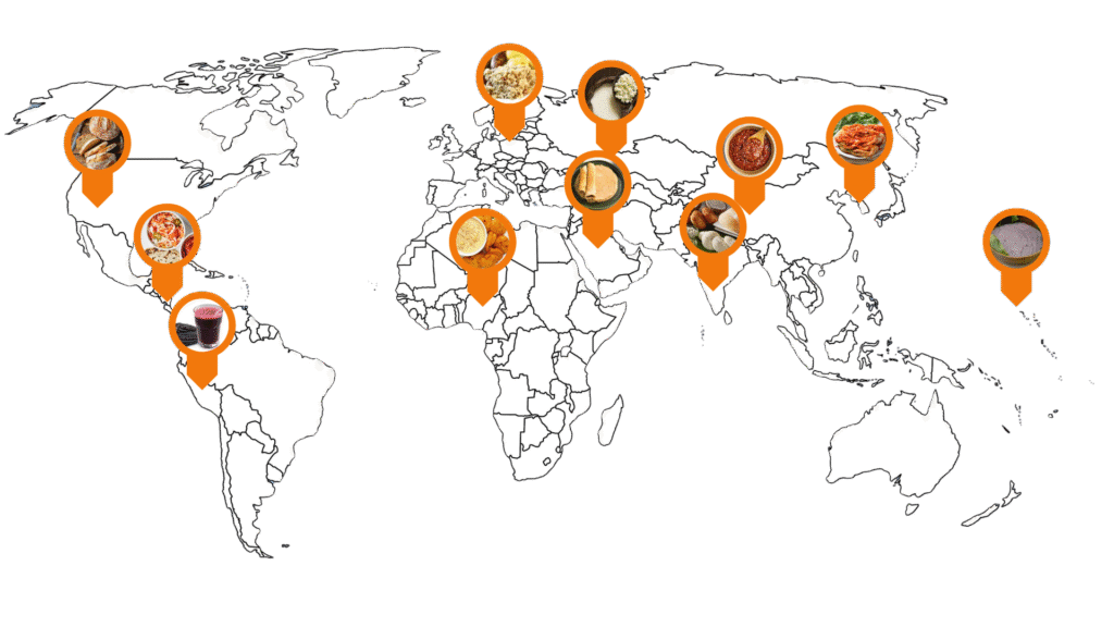 World Map of fermented Foods World Map of fermented Foods